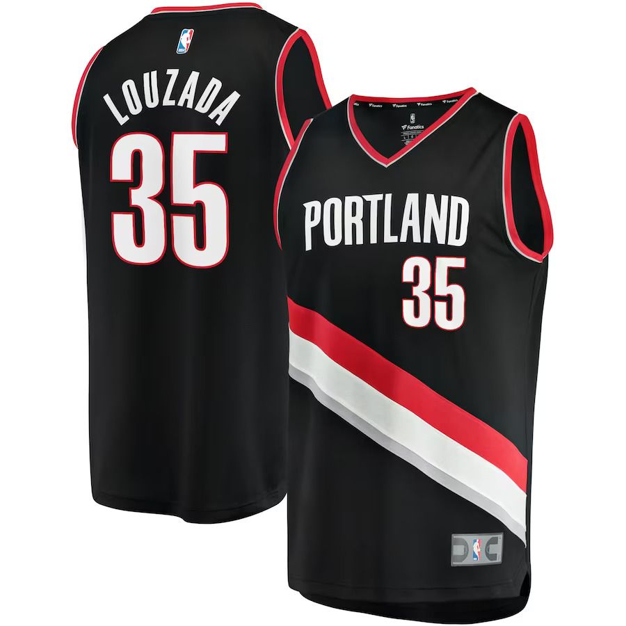Men Portland Trail Blazers #35 Didi Louzada Fanatics Branded Black Icon Edition Fast Break Replica NBA Jersey